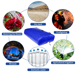 خزان مياه مرن قابل للطي ومحمول مطلي بمادة PVC، خزان تخزين مناسب للبيوت الزراعية المحمية مصنوع بتقنية النسيج المحبوك - Product Image 5