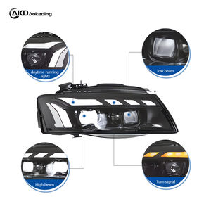 Feux de voiture pour <span class=keywords><strong>Audi</strong></span> <span class=keywords><strong>A5</strong></span>, projecteur de phare, lentille 2008-2012, signal dynamique, phare LED, feux de jour DRL, accessoires automobiles - Product Image 2