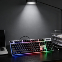 Factory Wholesale Price New K310 LED Backlit USB Wired Gaming Keyboard 104 Keys Floating Keycaps