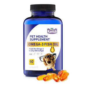 Supplément de vitamines Capsule d'huile de saumon pour le soutien du système immunitaire du chat Omega-3 Supplément d'huile de poisson pour animaux de compagnie - Product Image 1