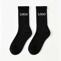 Chaussettes de sport unisexes en coton peigné, jacquard tricoté, nouveau design tendance, logo personnalisé, pour hommes et femmes