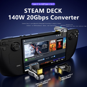 180 grados en forma de U 100W USB 3,2 tipo C /USB macho a hembra adaptador OTG 10Gbps Datos rápidos 4K tableta herramienta Convertidora de carga de dos capas - Product Image 5