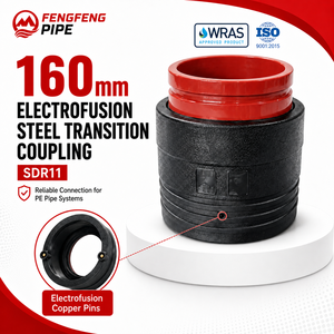 Accesorios de Electrofusión HDPE de 160 mm, Acoplador de Acero y Plástico, Accesorios de Tubería de PE, Electrofusión de Acero, Conversión Directa para <span class=keywords><strong>Gas</strong></span> y Agua - Product Image 1
