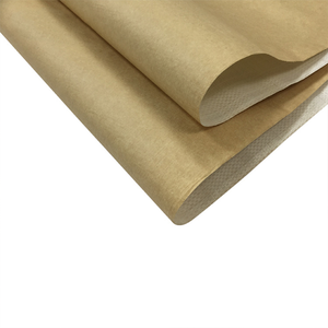 Foglio di carta a basso prezzo carta Kraft tessuto tessuto intrecciato Plaid sacchetti di plastica manico tessuto tessuto carta Kraft rotolo - Product Image 4