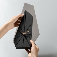 Horloge décorative en acrylique miroir doré EMITDOOG pour la vente en gros, horloge à adsorption magnétique, horloge de table pour la décoration de bureau avec vase à fleurs