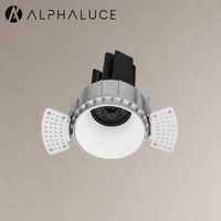 Spot encastré LED sans cadre en aluminium moulé sous pression, diamètre 130 mm, découpe 75 mm, IP20