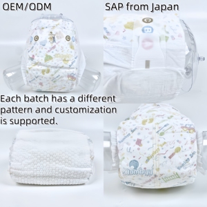 OEM Ultra-sottile stampato su misura <span class=keywords><strong>pannolini</strong></span> per neonati all'ingrosso all'ingrosso traspirante monouso 3d-perdite senza campione - Product Image 3