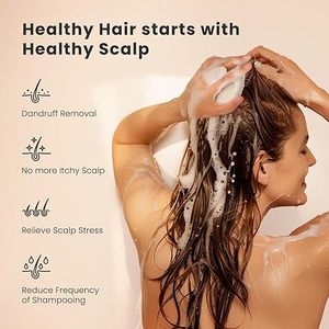Silicone <b>Scalp</b> Massager Shampoo <b>Brush</b> - BSCI & IFGB Certified Custom Colors & Logo for Deep Cleaning & Relaxation - Product Image 4