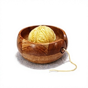 AZ ENTERPRISES Tazón de Madera para Hilos, Diseño Sencillo, Portátil, Moderno, 15 cm de Largo, 5 mm de Grosor, para Tejer a Mano, Almacenamiento Duradero para Manualidades - Product Image 5