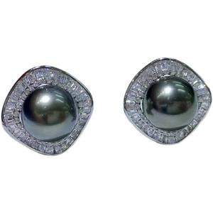 Pendientes de Perlas DIY S925 Blancas con Soporte Hueco para Disimular Orejas, con Cuentas Redondas de 10-11 mm, Accesorio de Moda 2021 - Product Image 5