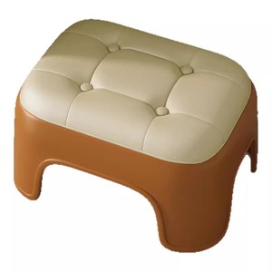 Tabouret bas <span class=keywords><strong>contemporain</strong></span> en plastique robuste et durable, texture premium, <span class=keywords><strong>banc</strong></span> <span class=keywords><strong>d</strong></span>'<span class=keywords><strong>entrée</strong></span> pour appartements locatifs, table basse de salon - Product Image 1