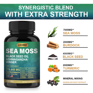 Cápsulas de Musgo Marino, Aceite de Semillas Negras, Ashwagandha y <span class=keywords><strong>Jengibre</strong></span> de Marca Propia, Solución Todo <span class=keywords><strong>en</strong></span> Uno - Product Image 4