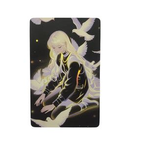 การ์ดเกมซื้อขายเคลือบเงาแบบโฮโลแกรมฟอยล์เคลือบเงามันวาวพร้อมถุงฟอยล์การ์ดอะนิเมะพิมพ์แบบกำหนดเอง - Product Image 4