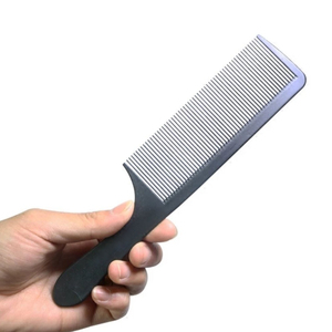 Peine de peluquería profesional de acero al carbono negro con dientes finos para salón de belleza - Product Image 3