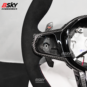 Para BMWS G30 G20 G22 G05 G06 G08 G15 G82 G80 <span class=keywords><strong>1234567</strong></span> Series Volante de fibra de carbono de cuero perforado personalizado - Product Image 4