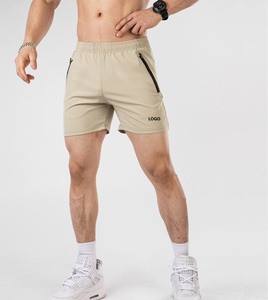 Pantalones Cortos Deportivos Talla Europea de Verano de Secado Rápido 95% Poliéster 5% Elastano con Bolsillo Lateral para Maratón, Gimnasio, Running y Fitness para Hombre - Product Image 1