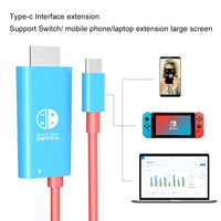 Câble USB-C vers HDMI 2M plaqué or en PVC, compatible OEM/ODM, avec adaptateur secteur PD 4K 30Hz pour moniteur et commutateur de type