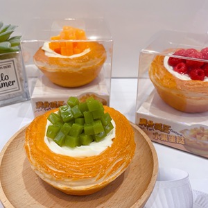 Nouveau jouet créatif en forme de tarte aux fruits, jouet à presser à rebond lent, jouet de décompression souple, jouets alimentaires simulés - Product Image 4