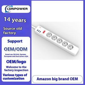 Produttore vendite dirette personalizzate all'ingrosso Standard europeo ad alta potenza striscia presa di protezione contro il fulmine 16A corrente nominale - Product Image 6
