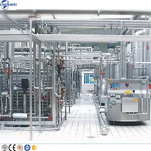 Complete UHT Milk Processing Packaging Plant Production Line Milk Making Machine Plant