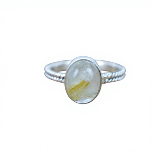 Bague en argent sterling 925 avec pierre précieuse aigue-marine, bijoux fins faits à la main, style chrétien tendance, certifiés - Product Image 1