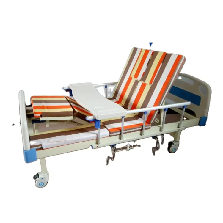 Lf3405 sıcak satış metal manuel hastane tıbbi yatak beş fonksiyonlu hastane hasta yatağı