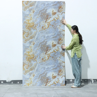 Panneau en marbre UV pour la décoration des murs et plafonds intérieurs, panneau mural en marbre UV avec texture de marbre réaliste