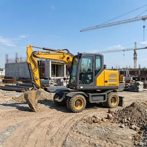 Excavatrice hydraulique sur roues fiable d'occasion, économique, 10,5 tonnes, 0,4 m³, XE105WG, 85 kW, matériel de construction - Product Image 1