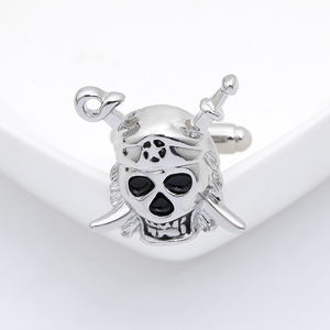 Film périphérique les <span class=keywords><strong>Pirates</strong></span> des Caraïbes boutons de manchette crâne créatif pour hommes accessoires de chemise française - Product Image 6