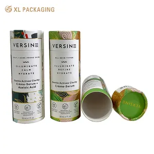High Quality Custom Printing Aluminum Inner Round Paper Tube Packaging Gift Box Cylinder Box For Tea Cosmetics