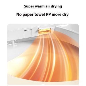 Bồn cầu thông minh lớn, tích hợp chức năng rửa vệ sinh phụ nữ, tự động xả nước, không vành, lắp sàn, kèm điều khiển từ xa - Product Image 4