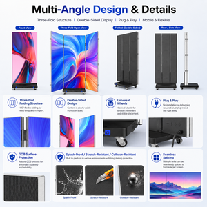Pantalla LED Portátil Plegable de Doble Cara P1.5 P1.8 P2.5 para Carteles Digitales, Animaciones <span class=keywords><strong>y</strong></span> Video Wall para Exteriores - Product Image 5