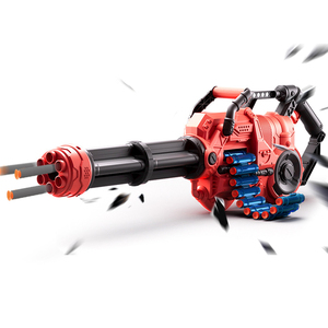 Pistola de juguete eléctrica Gatling de balas de espuma de largo alcance para niños, con disparo continuo y trípode - Product Image 2