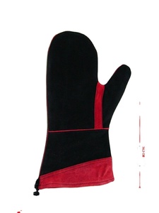 Hot bán BBQ Phụ kiện lò nướng thịt nướng găng tay cực chịu nhiệt 100% chải da lộn lót đầy đủ - Product Image 3