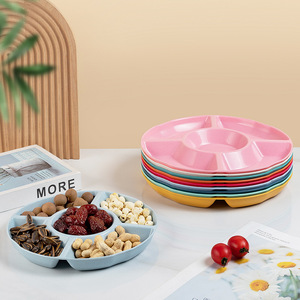 Divided <b>Plate</b> Round Plastic Fruit Platter <b>Large</b> Medium Small Party Snack Serving Dish - Product Image 2