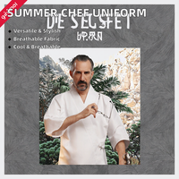 Uniformes de chef japonais, vêtements de travail tissés à manches courtes pour l'été, pour hommes et femmes, pour restaurant de sushis, cuisine, bar