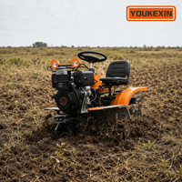 Rotocultivador de la Marca YKX, Rotocultivador de 4 Ruedas para Huertos, Granjas y Preparación de Suelos Agrícolas