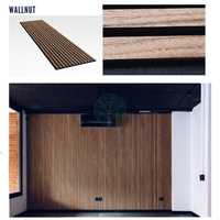 Panneau mural acoustique en bois de noyer moderne, design 3D, absorption sonore hautement efficace, imperméable, pour hôtel, école