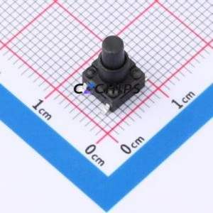 GT-TC120B-H110-L1 Tactile Switch SMD-4P,6.2x6.2mm Switch Single Pole Single Throw Round Button 2.5N Vertical Mount - Product Image 1