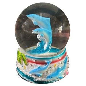 Biểu Tượng Tùy Chỉnh Đại Dương Bãi Biển Món Quà Lưu Niệm Nước Bóng Nhựa Pha Lê Bóng Polyresin Flamingo Rùa Biển Thời Gian Tốt Tuyết Quả Cầu - Product Image 4