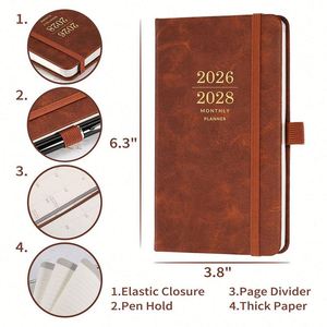 Agenda 2026, Planificador de Tiempo, Encuadernación en Espiral, A5, Cuero, Impresa, Ecológica, Diseño Personalizado, Logotipo en Lámina Dorada, 80 Hojas - Product Image 2