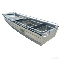 Bateau en aluminium à fond plat John Boat, prix d'usine, pour la pêche en rivière, lac ou océan