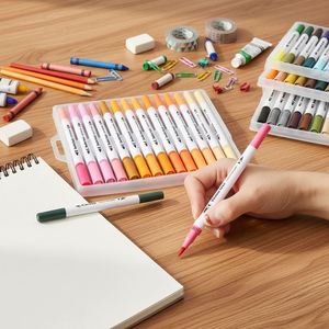 Coloring Non Toxic Watercolor Dual Tip Brush Marker Pen - Product Image 3