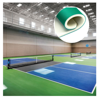 Revêtement de sol sportif en PVC en rouleau pour pickleball, surface de match, couche anti-UV, supporte un trafic intensif