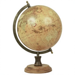 Base en bois rotatif Globe modèle bureau décor fournitures Table objet décoratif cadeaux élégant milieu du siècle Globe Accent artisanat - Product Image 1