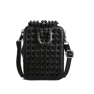 <span class=keywords><strong>Borsa</strong></span> Messenger a tracolla <span class=keywords><strong>nera</strong></span> Chic da donna in pelle sintetica con borchie decorative piccola <span class=keywords><strong>borsa</strong></span> a tracolla - Product Image 5