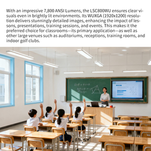 โปรเจคเตอร์เลเซอร์ LSC800WU 8500 ANSI ลูเมนส์ ความคมชัด 3000000:1 ระบบ 3LCD อัตโนมัติ ขยายภาพ 1.6 เท่า อายุการใช้งานหลอดไฟ 30000 ชั่วโมง โปรเจคเตอร์ LSC800WU 8500 ANSI ลูเมนส์ - Product Image 6