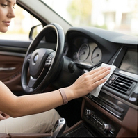 Lingettes nettoyantes portables pour l'intérieur de la voiture, lingettes pour tableau de bord de voiture