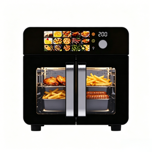 Forno Friggitrice ad Aria Digitale da 25L con Doppia Porta in Vetro, Temperatura Regolabile, Rivestimento Antiaderente in PTFE, Doppi Elementi Riscaldanti per Uso Domestico ed Esterno - Product Image 3