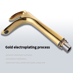 <span class=keywords><strong>Rubinetto</strong></span> lavabo in oro a foro singolo miscelatore di acqua calda e fredda per bagno lavello <span class=keywords><strong>bianco</strong></span> in ottone - Product Image 6